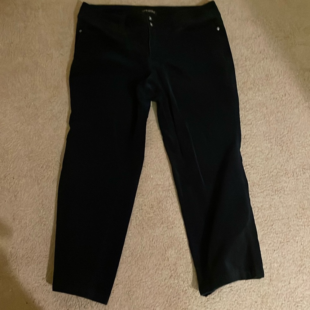 Lane Bryant black corduroys